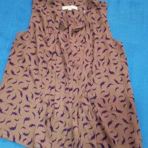 Blusa mujer café rayada