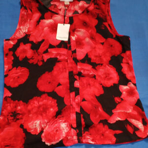 Blusa mujer roja con negro