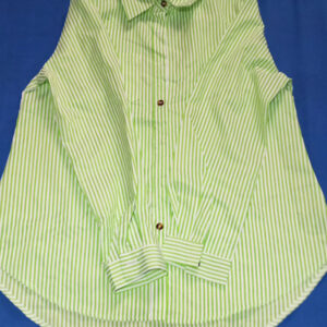 Blusa mujer verde a rayas manga larga