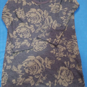 Blusa mujer café floreada